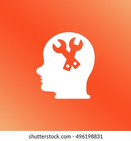 Pictograph of gear in head