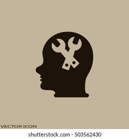 Pictograph of gear in head
