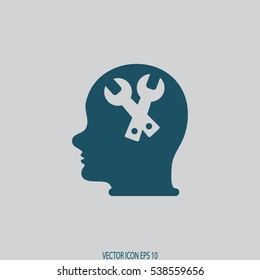 Pictograph of gear in head