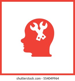 Pictograph of gear in head