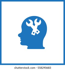 Pictograph of gear in head