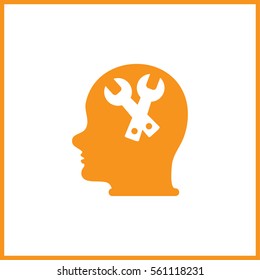 Pictograph of gear in head
