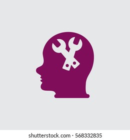 Pictograph of gear in head