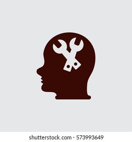 Pictograph of gear in head