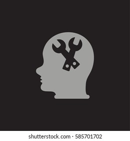 Pictograph of gear in head