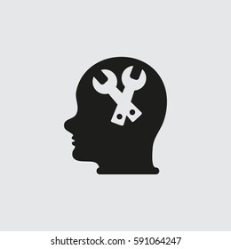 Pictograph of gear in head