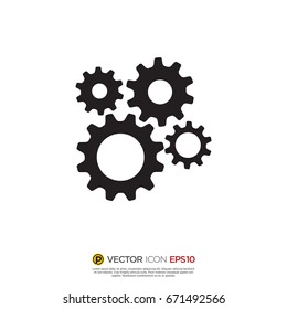 Pictograph of gear for icon, logo and identity designs