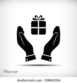 Pictograph of gift icon