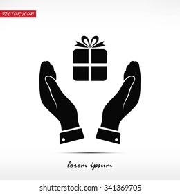 Pictograph of gift icon