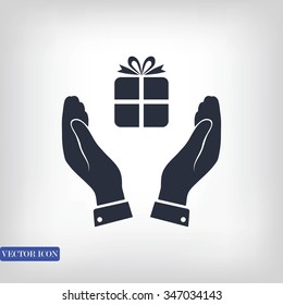 Pictograph of gift icon