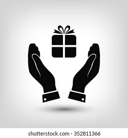 Pictograph of gift icon
