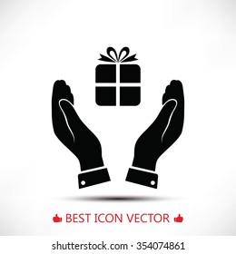Pictograph of gift icon