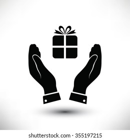 Pictograph of gift icon