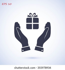 Pictograph of gift icon