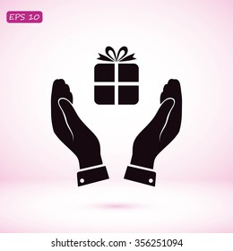 Pictograph of gift icon