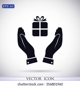 Pictograph of gift icon