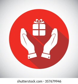 Pictograph of gift icon
