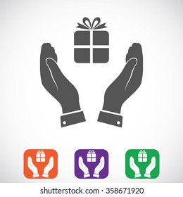 Pictograph of gift icon