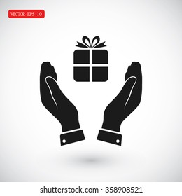 Pictograph of gift icon