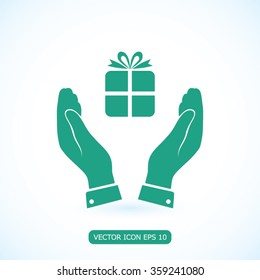 Pictograph of gift icon