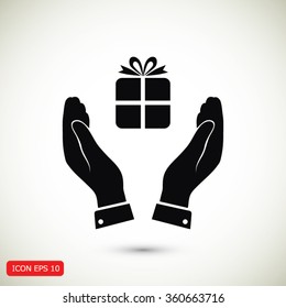 Pictograph of gift icon