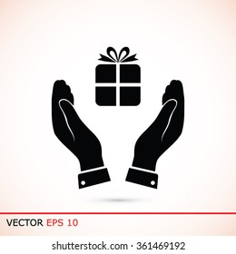 Pictograph of gift icon