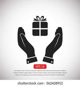 Pictograph of gift icon