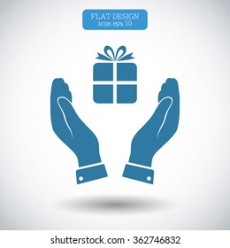 Pictograph of gift icon