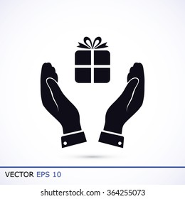 Pictograph of gift icon