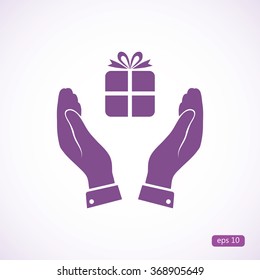 Pictograph of gift icon
