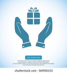 Pictograph of gift icon