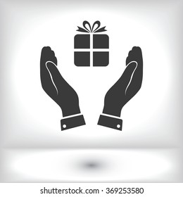 Pictograph of gift icon
