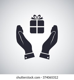 Pictograph of gift icon
