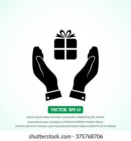 Pictograph of gift icon