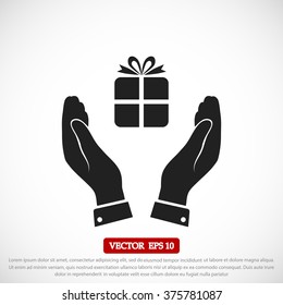 Pictograph of gift icon