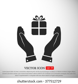 Pictograph of gift icon