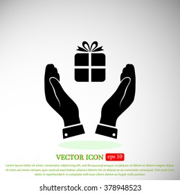 Pictograph of gift icon