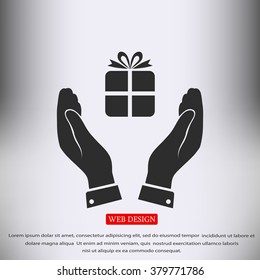 Pictograph of gift icon