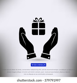 Pictograph of gift icon