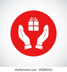 Pictograph of gift icon