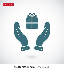 Pictograph of gift icon