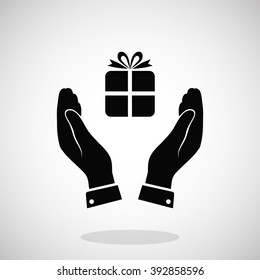 Pictograph of gift icon