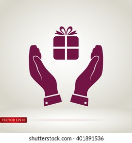 Pictograph of gift icon