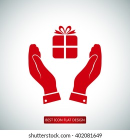 Pictograph of gift icon