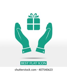 Pictograph of gift icon