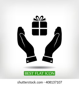 Pictograph of gift icon