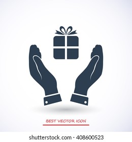 Pictograph of gift icon