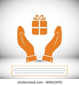 Pictograph of gift icon
