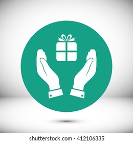 Pictograph of gift icon