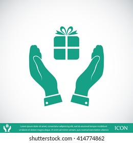 Pictograph of gift icon